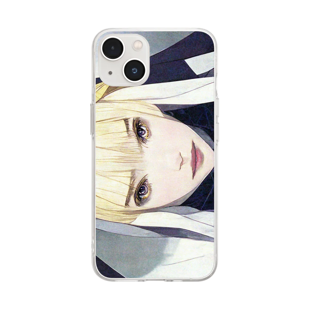 Valkyrie Arsenal（doll・かわいいアイテム)のFantasy:02 Black Widow (ブラックウィドウ) Soft Clear Smartphone Case