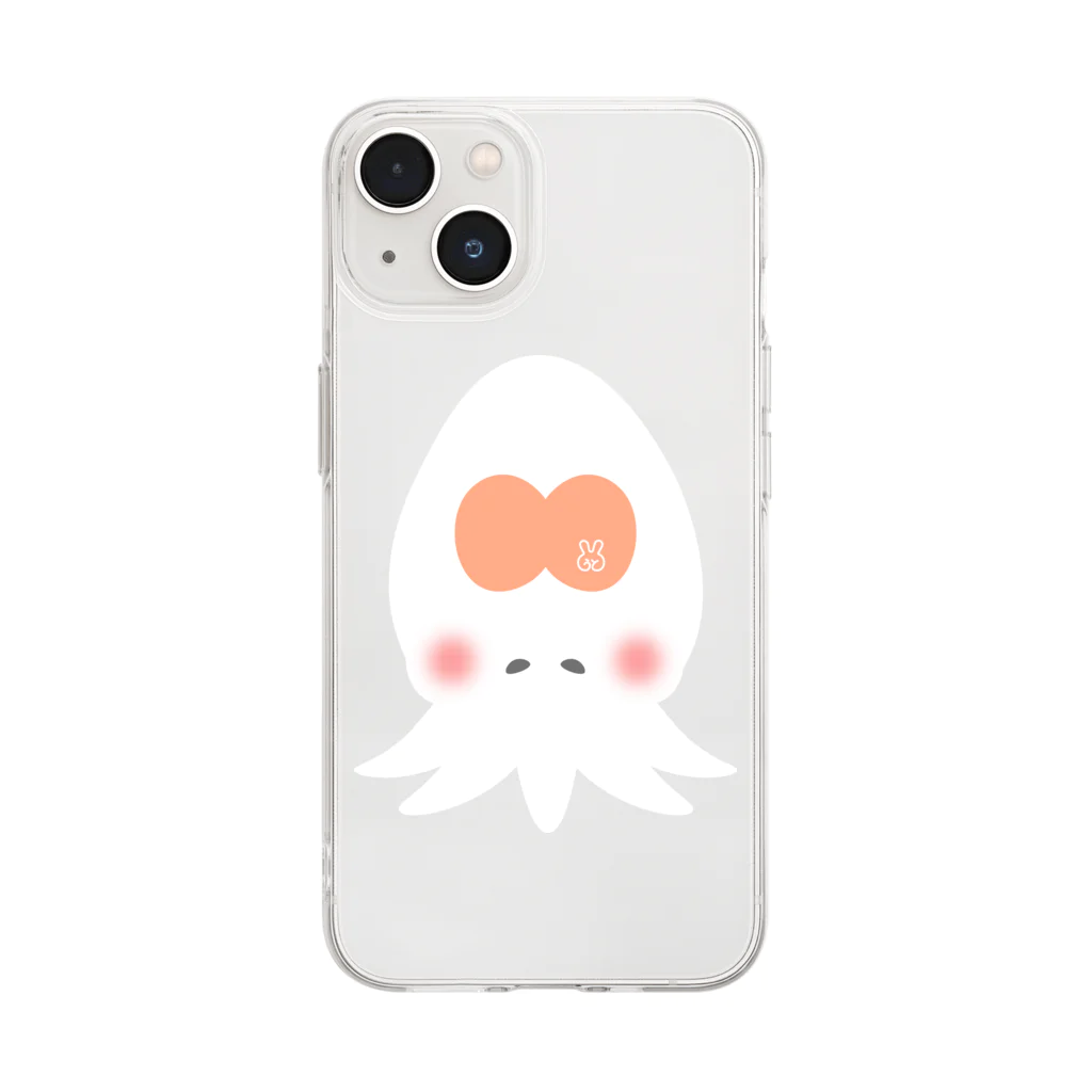 うとのぎゃらり〜🐰のゆるかわヤマタロウヤドリツノムシ Soft Clear Smartphone Case