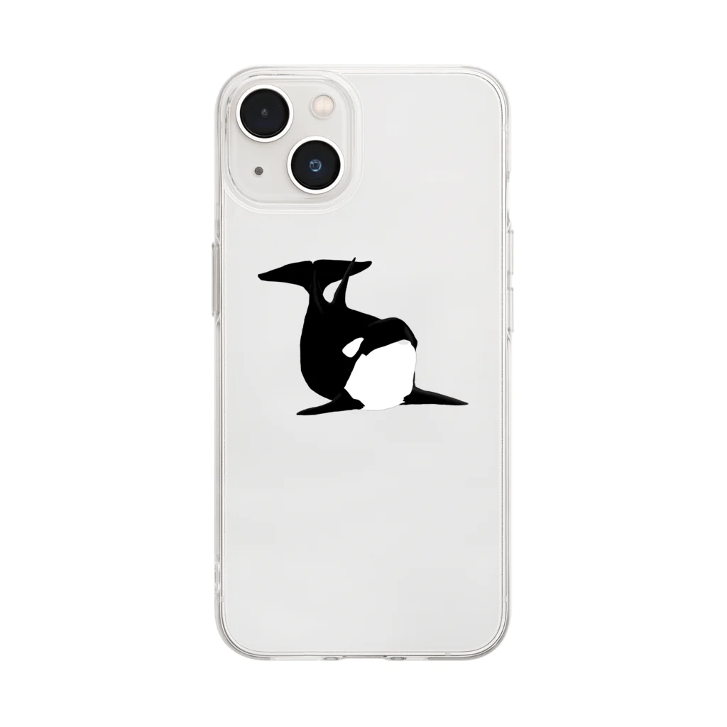 orca_miのシャチホコなシャチ Soft Clear Smartphone Case