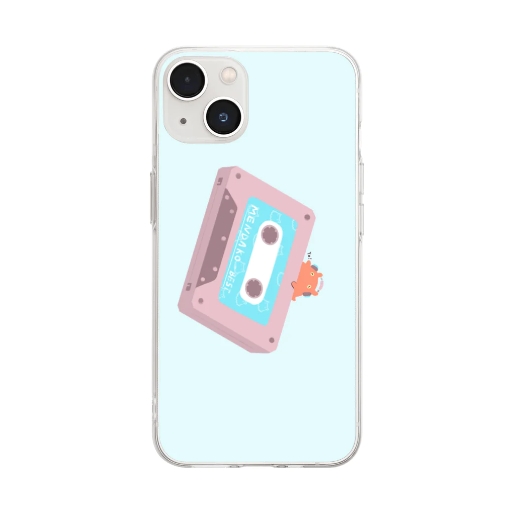 わたつみ。〜watatumi〜のめんだこくんのカセットテープ Soft Clear Smartphone Case