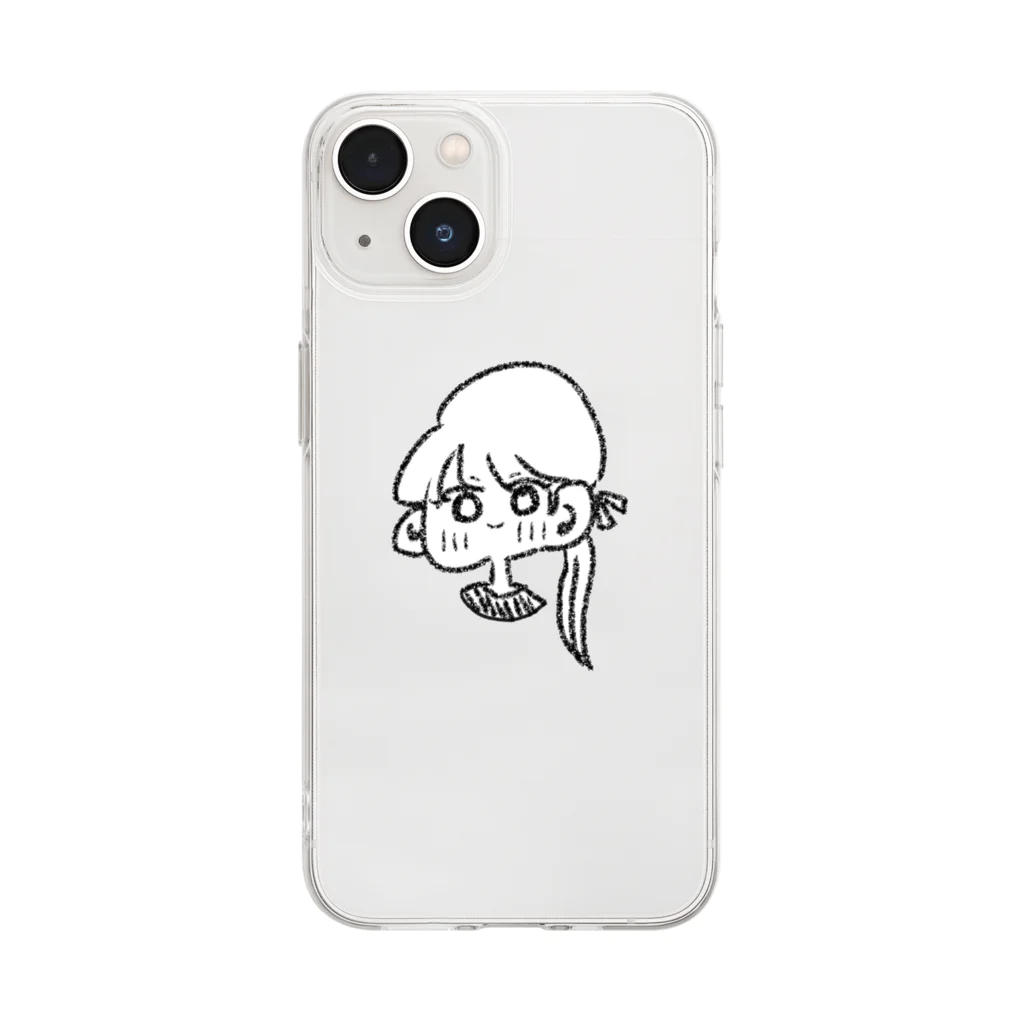 kabikabiの1つ結び女子 Soft Clear Smartphone Case