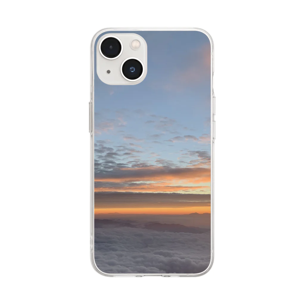 タツノオトシゴローズのsea ​​of ​​clouds no.2 Soft Clear Smartphone Case