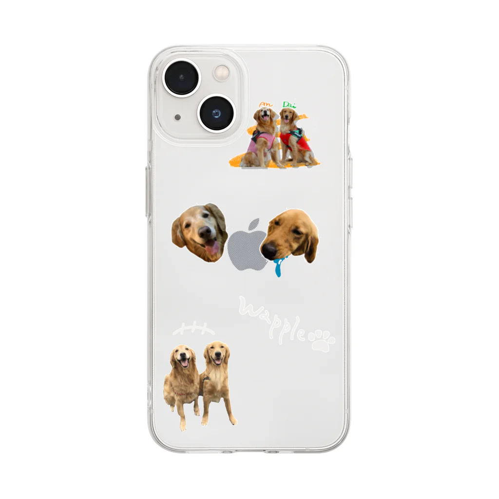 犬のだいあんのiPhoneケースデザイン Soft Clear Smartphone Case