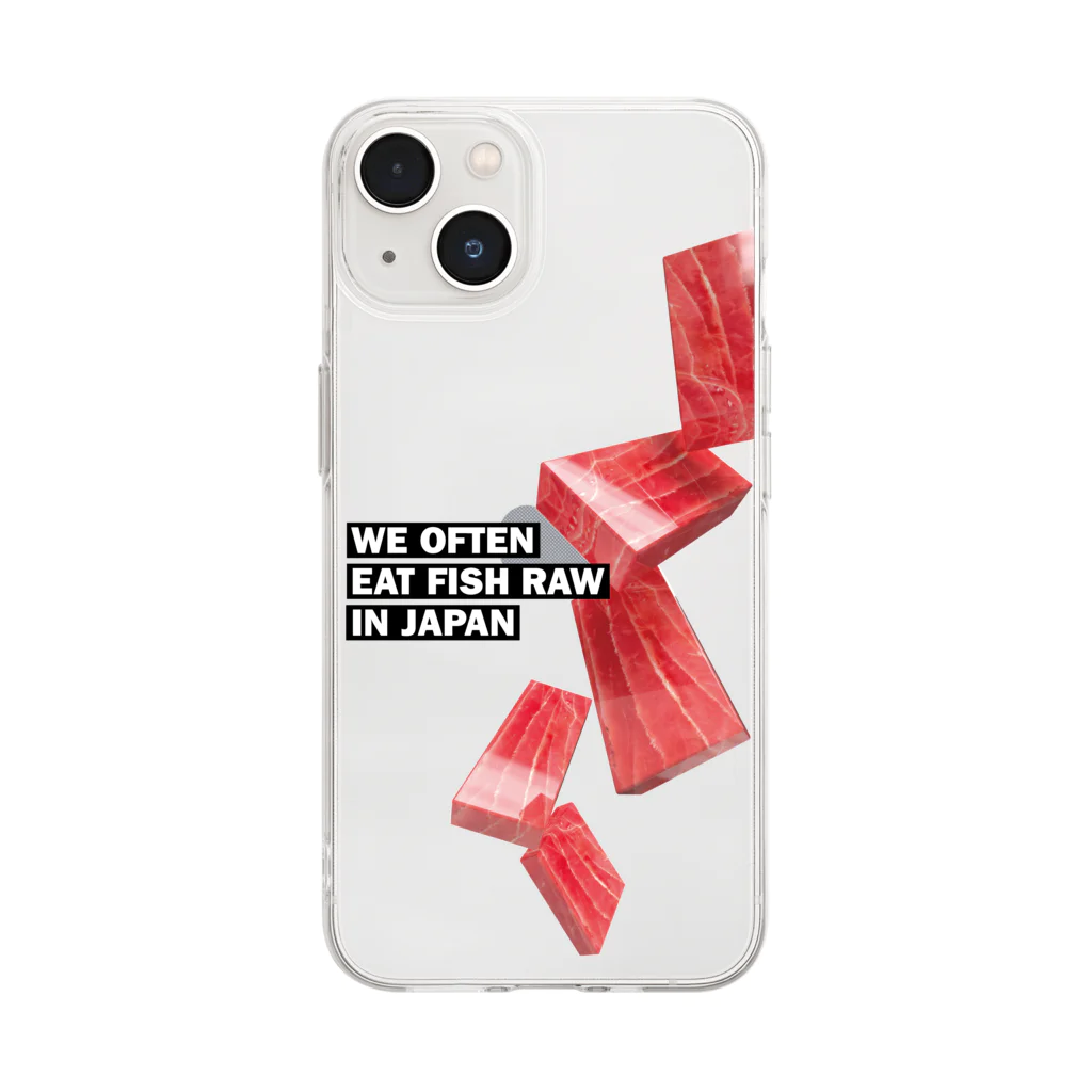 LONESOME TYPE ススの日本ではしばしば魚を生で食べる（まぐろ） Soft Clear Smartphone Case