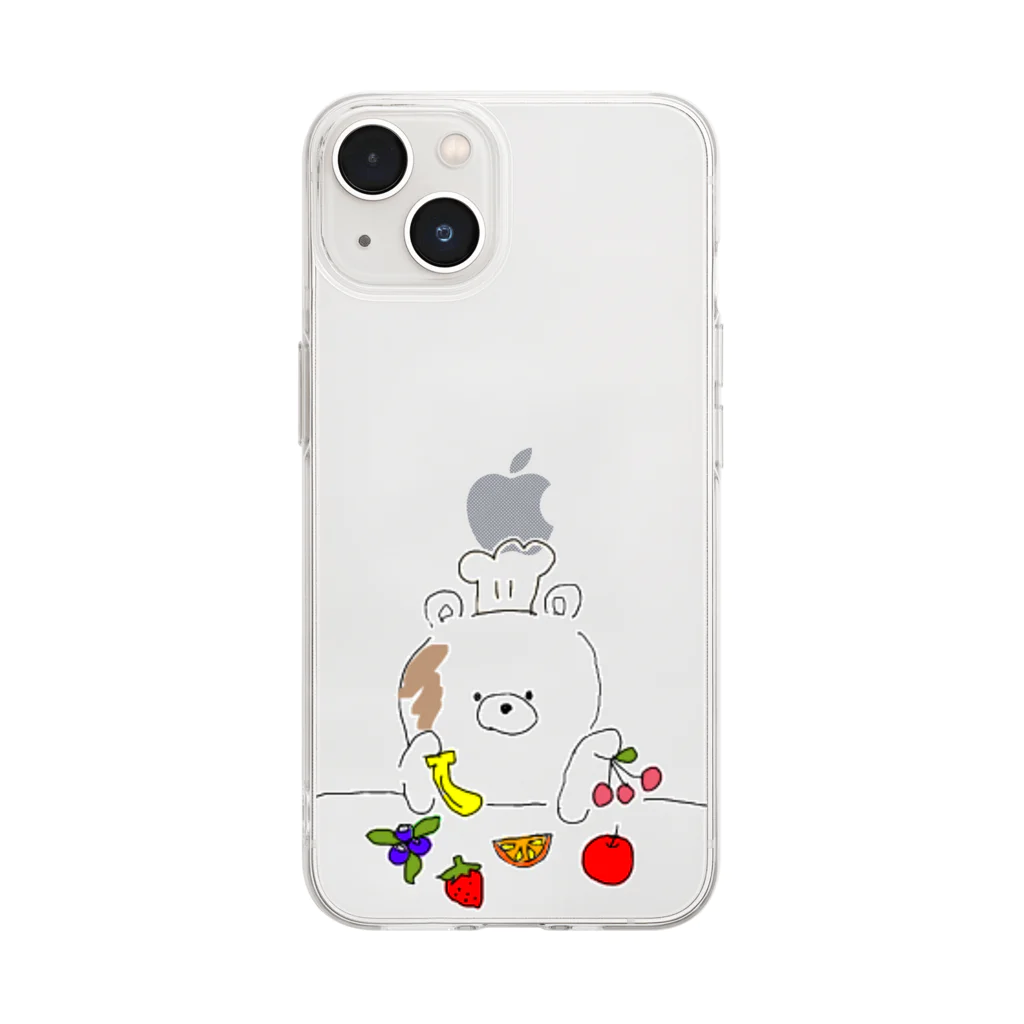 ひえぴったんのパティシエくまたん。 Soft Clear Smartphone Case