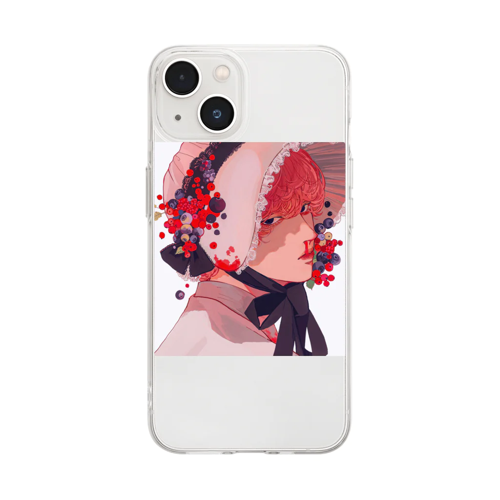 おさるのかごやの Berry Soft Clear Smartphone Case