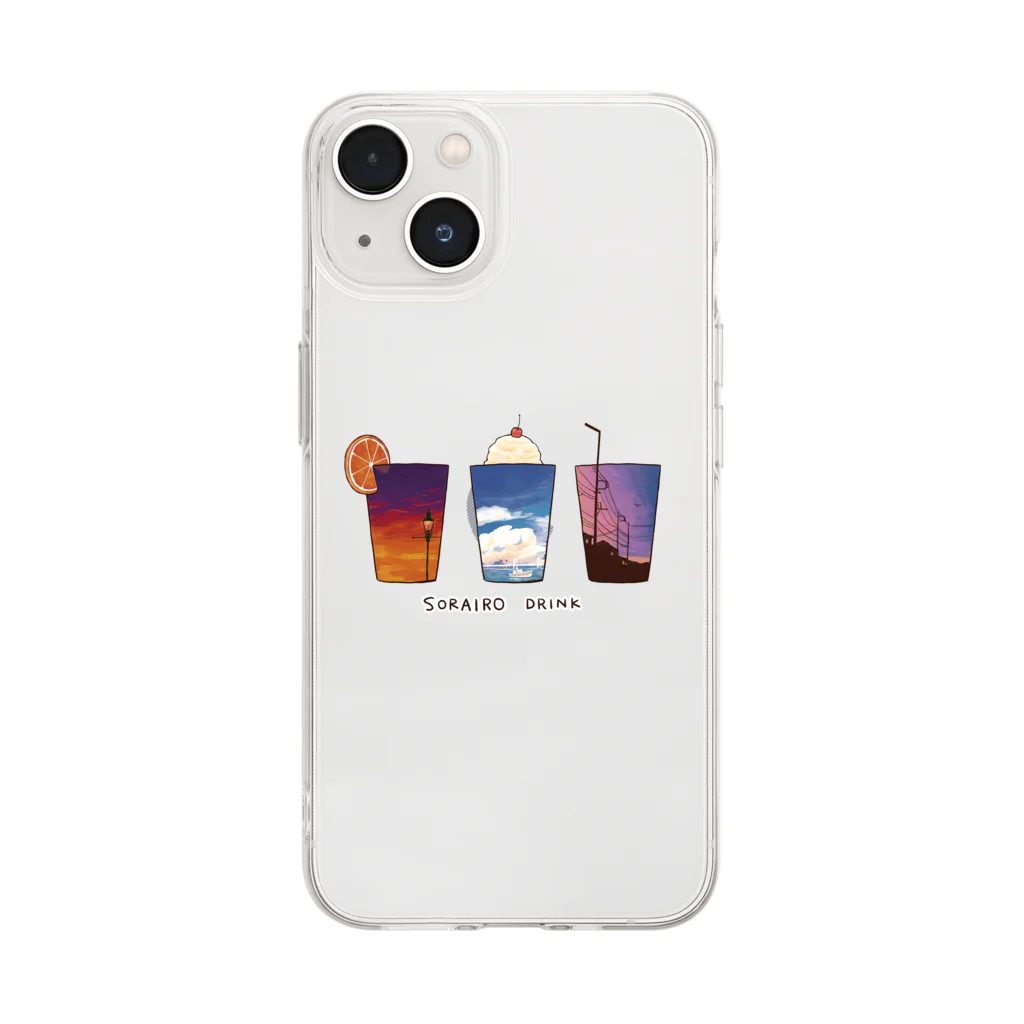 yokohama_hoshiのSORAIRO DRINK Soft Clear Smartphone Case