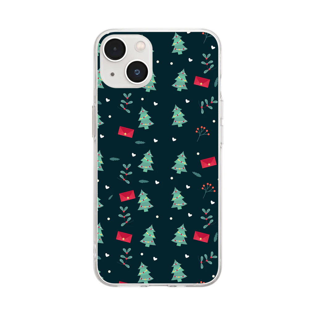 orange_honeyのクリスマス6 Soft Clear Smartphone Case