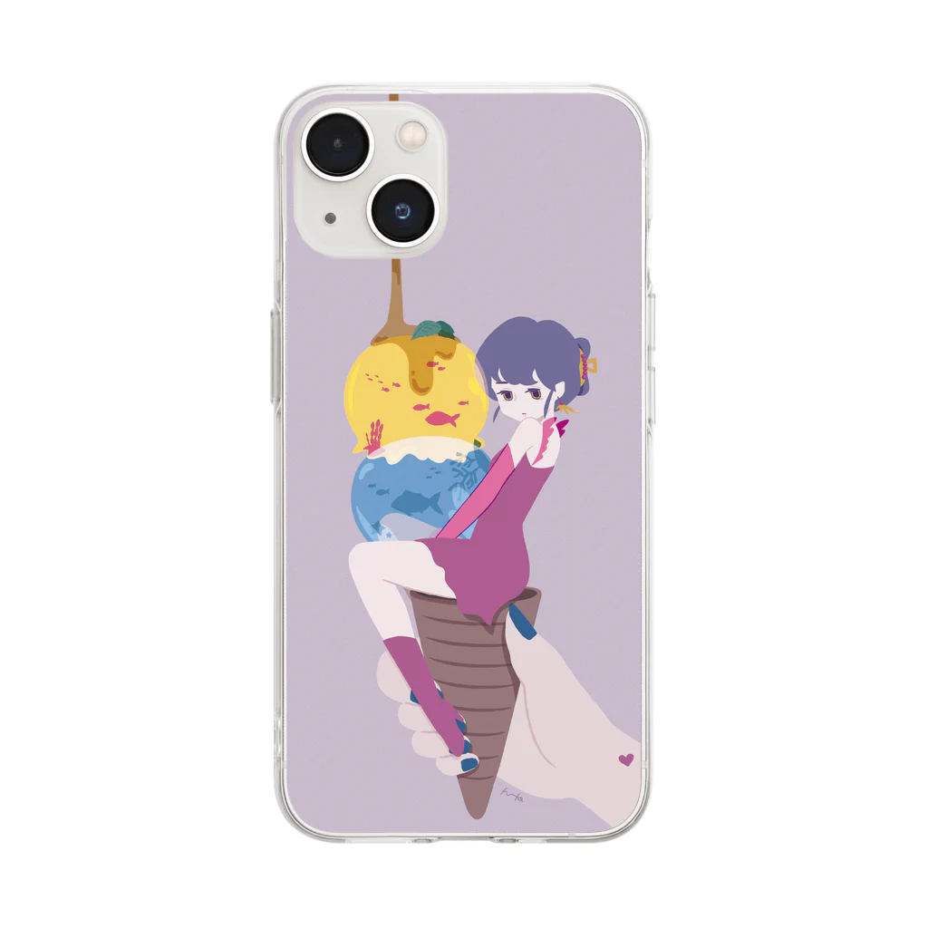 fu-ko_2311のジェラートの妖精さん Soft Clear Smartphone Case