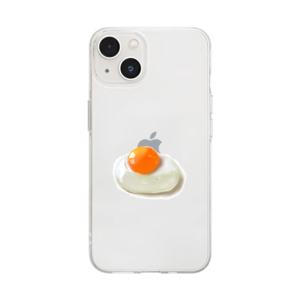 SUZU.のリアルな目玉焼き Soft Clear Smartphone Case