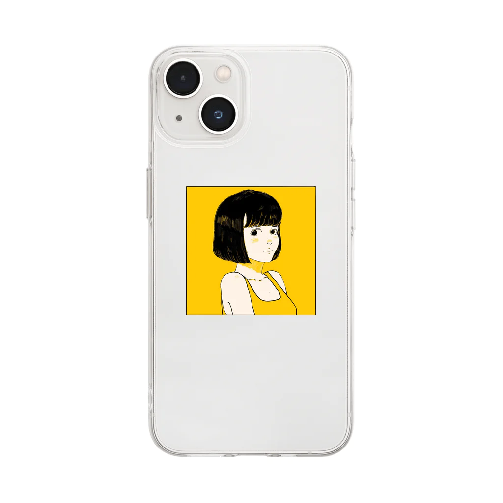 古墳の女の子 Soft Clear Smartphone Case