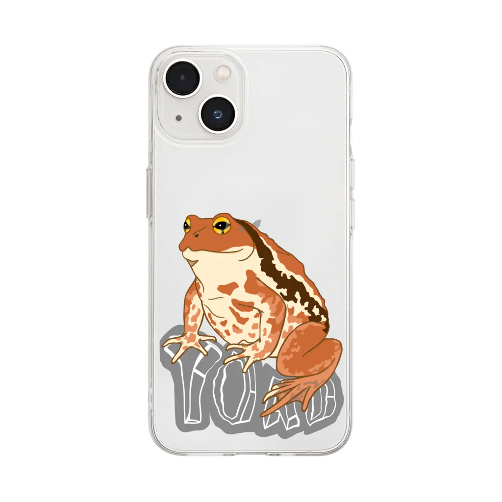 LalaHangeulのTOAD (ヒキガエル) 英字バージョン Soft Clear Smartphone Case