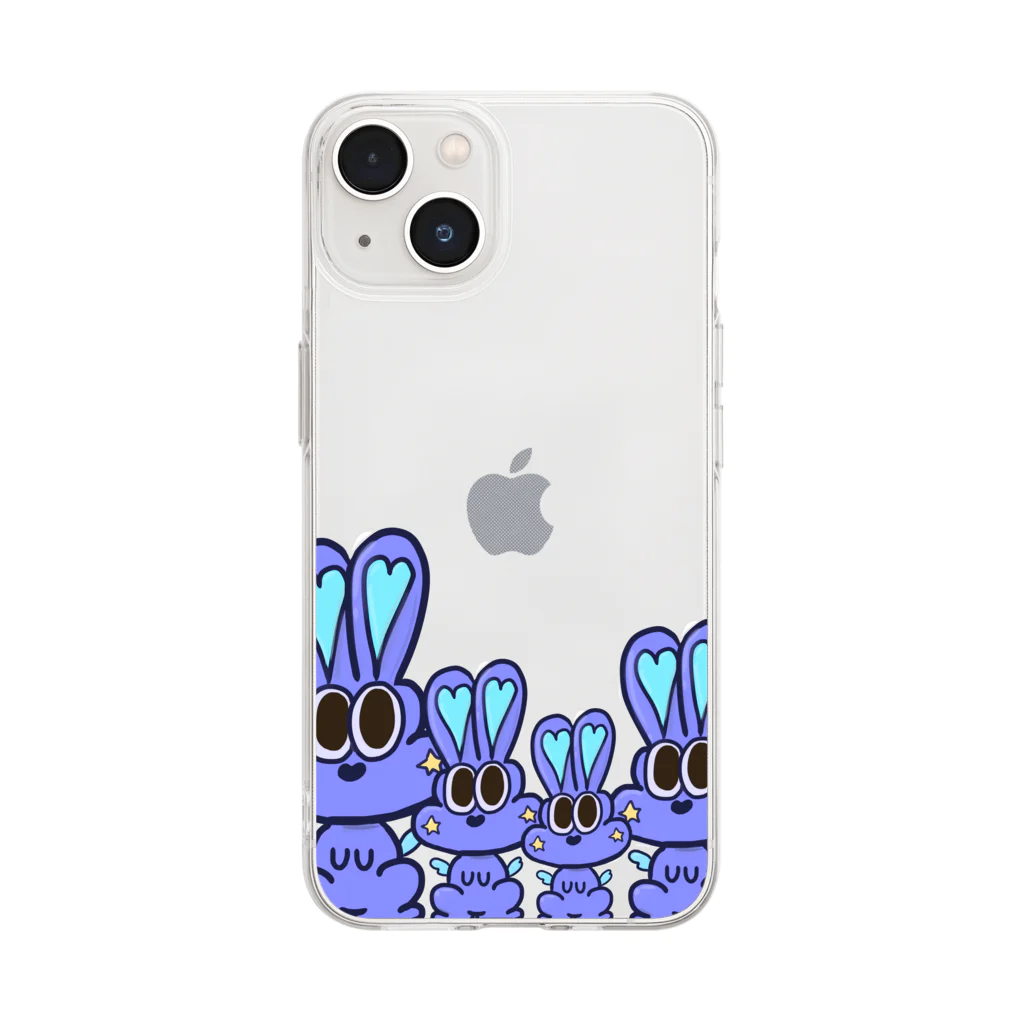 Boast lila creepのmadness rabbits Soft Clear Smartphone Case