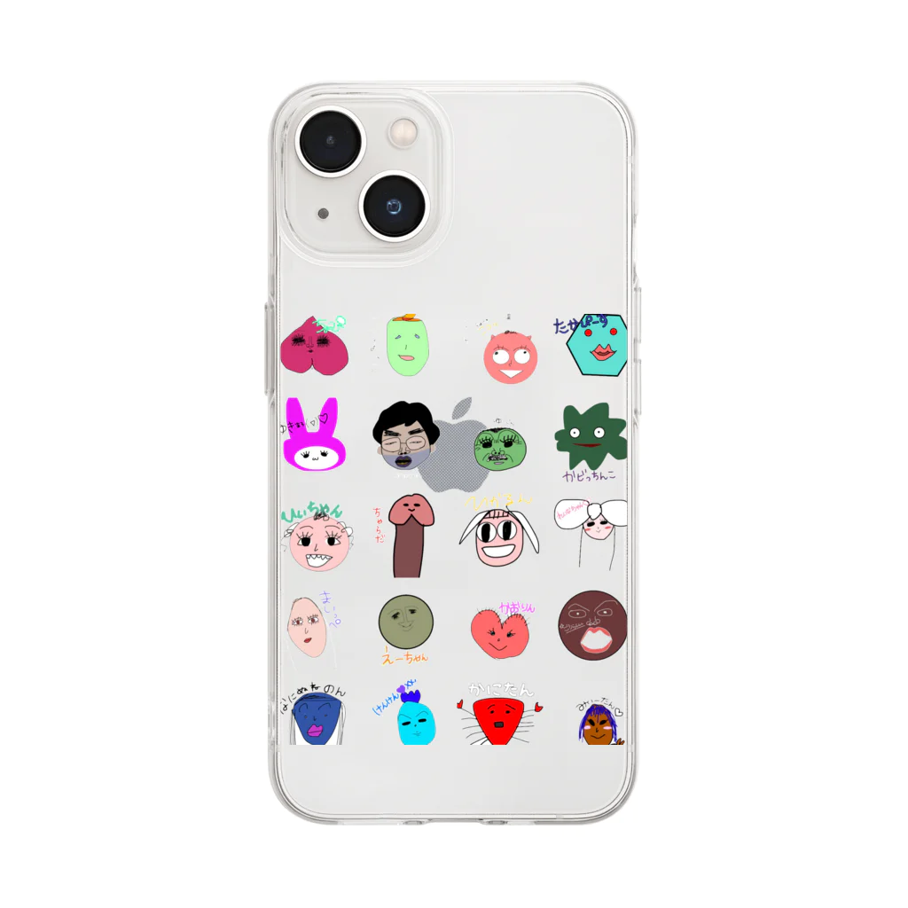 ｱﾝﾆﾝの全員集合 Soft Clear Smartphone Case