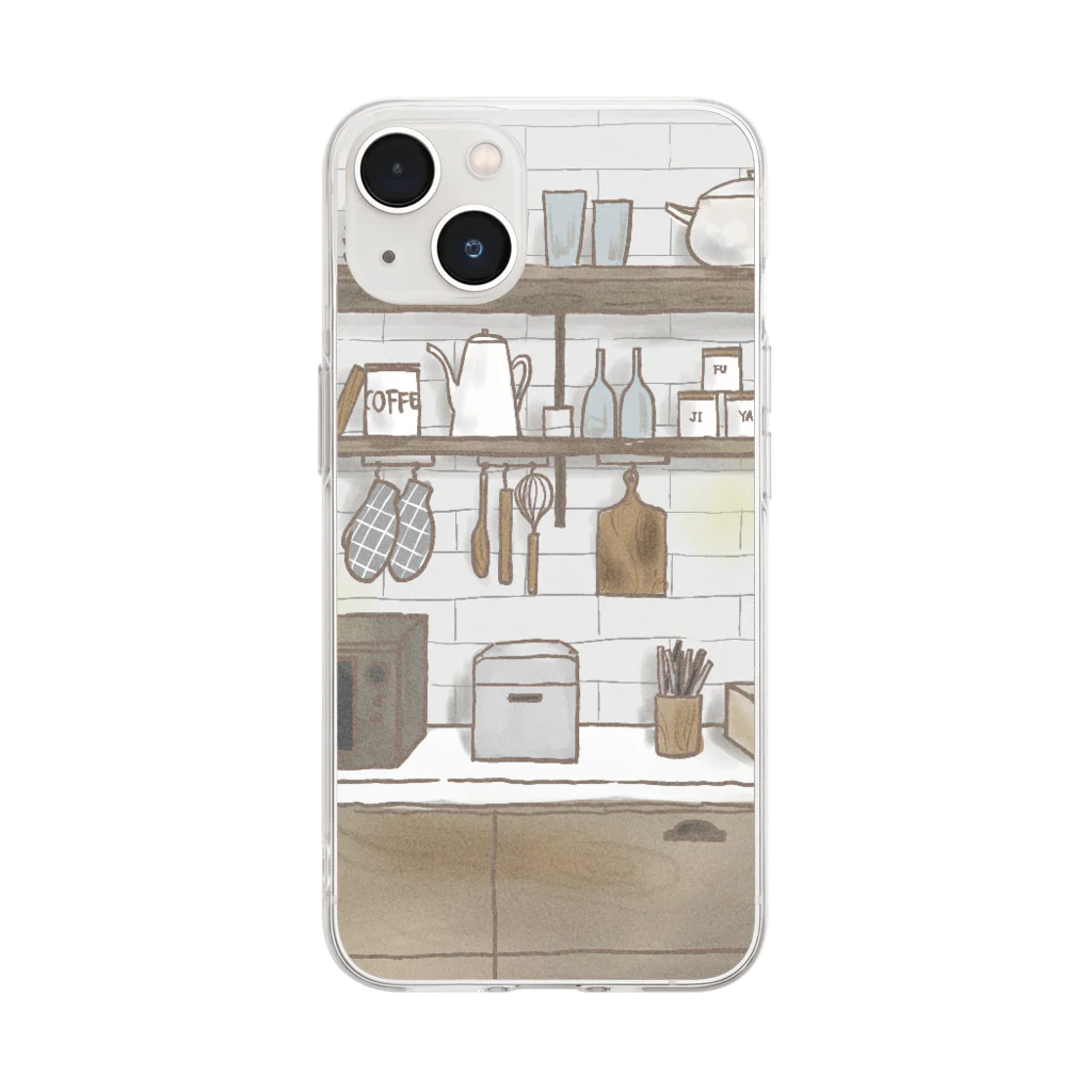 ff6rfのふじやのナチュラルなキッチン Soft Clear Smartphone Case