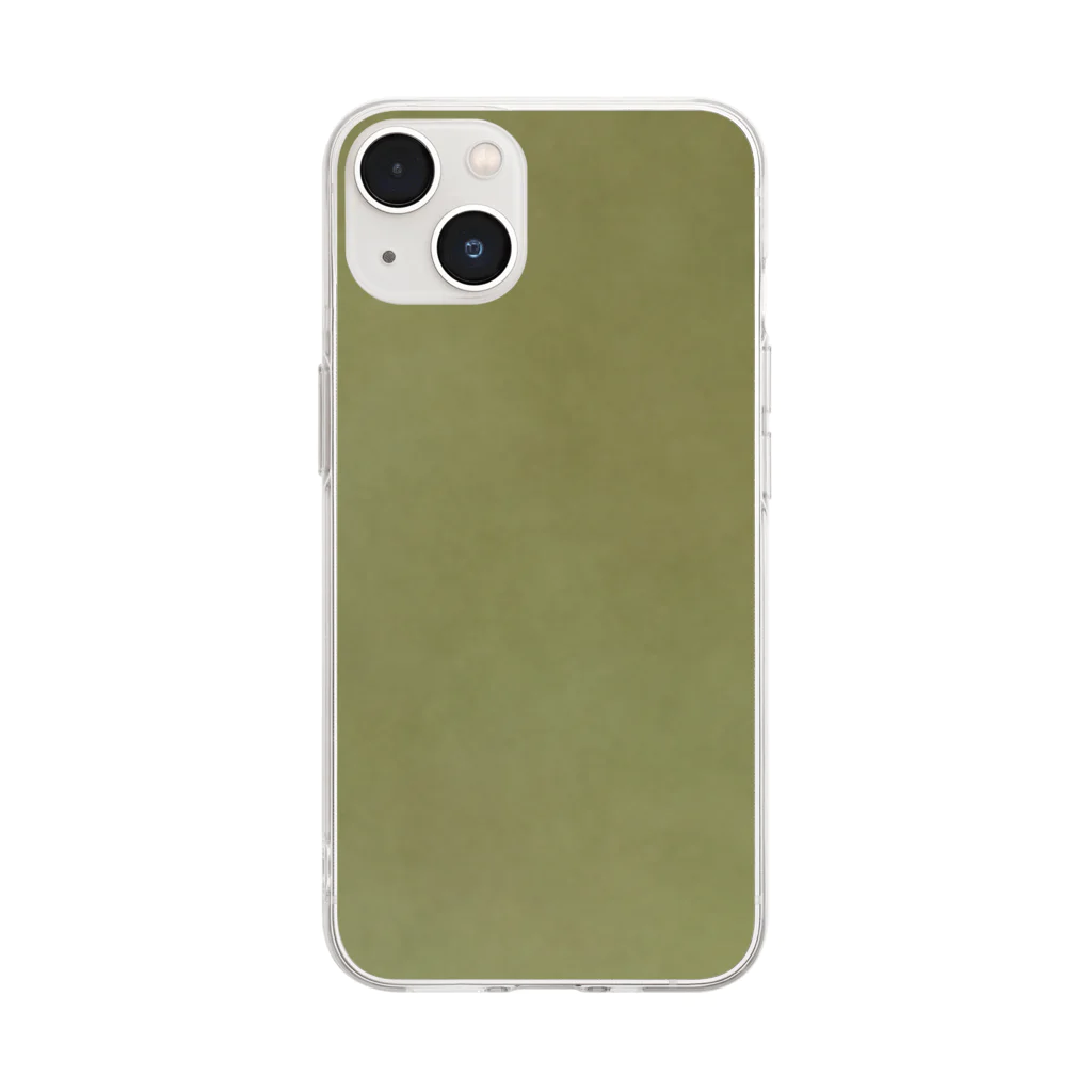 kiki25のモスグリーン Soft Clear Smartphone Case