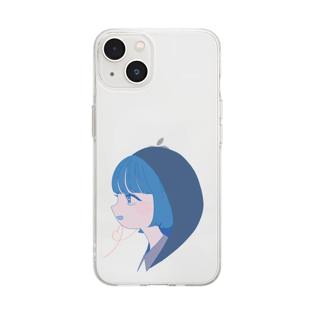 ∞lette OFFICIAL STOREの青千夏 Soft Clear Smartphone Case