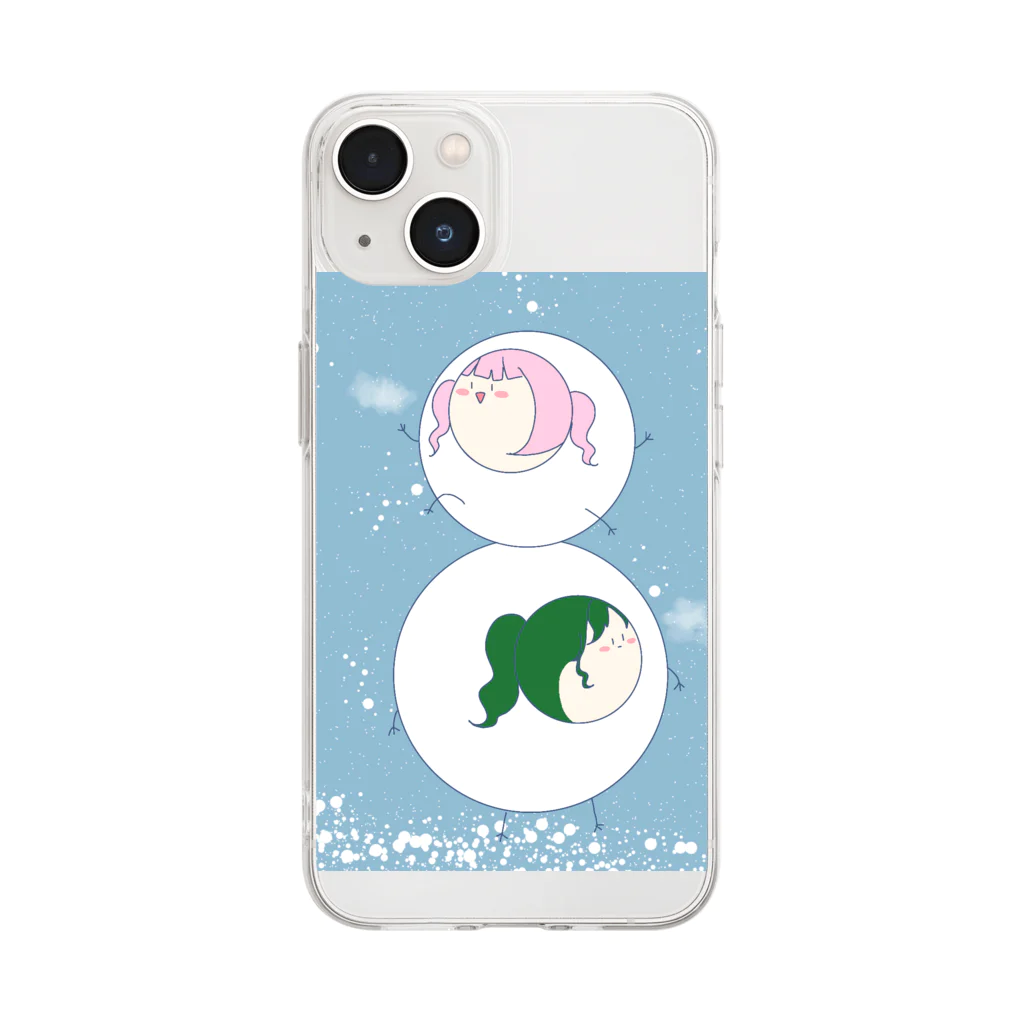 めこのみせのめこしゃけ  ゆきんこver. Soft Clear Smartphone Case