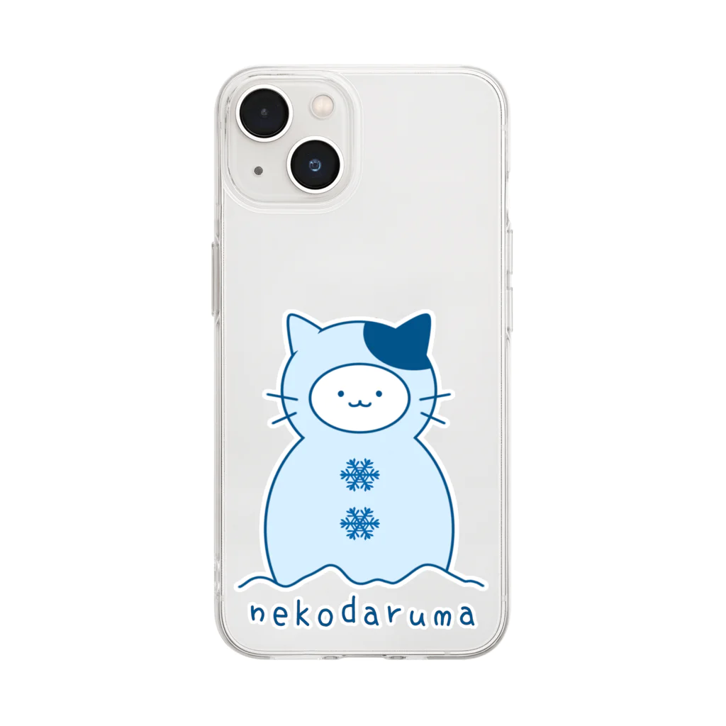 yanyaのねこだるま Soft Clear Smartphone Case