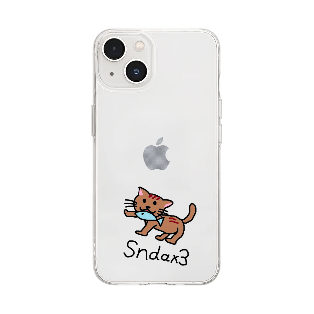 真田のにゃんこまる by Sndax3 Soft Clear Smartphone Case