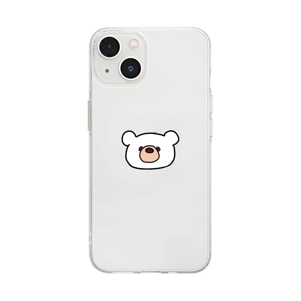 クマのブルくんのクマのブルくん Soft Clear Smartphone Case