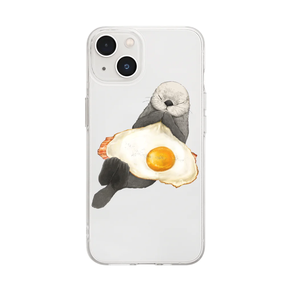 Ralriruのラッコ と 目玉焼き Soft Clear Smartphone Case