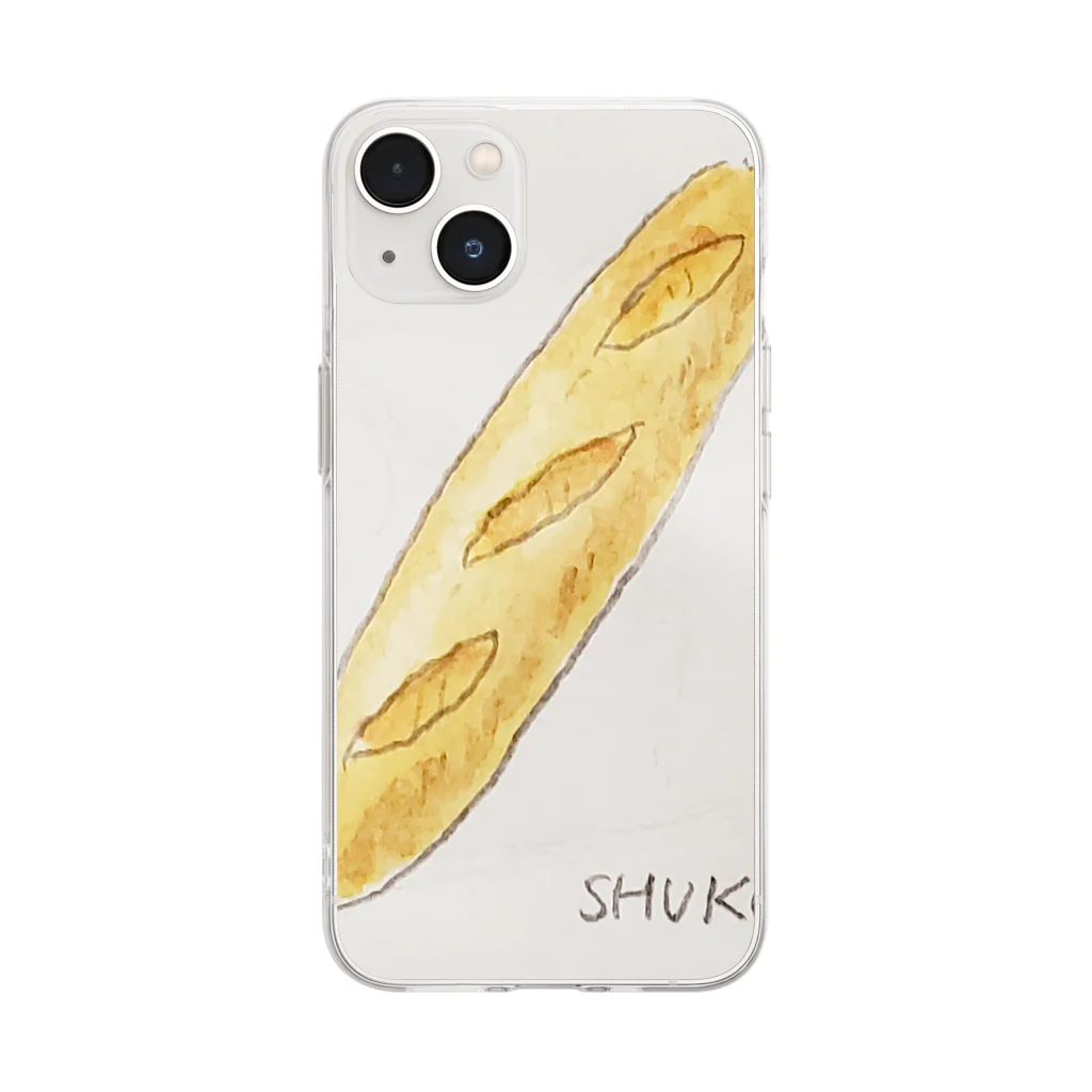 illustratorSHUKOのバゲット Soft Clear Smartphone Case