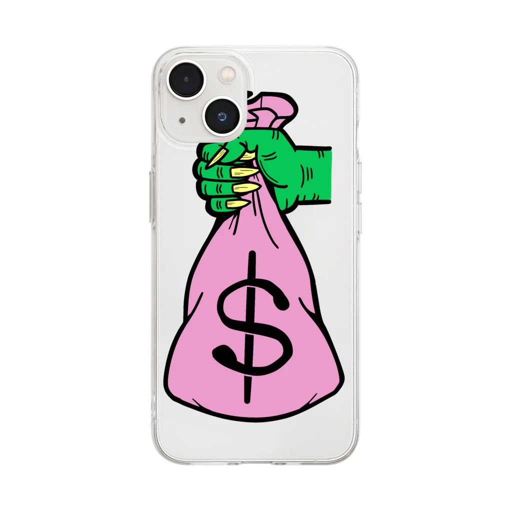 C.R.E.A.Mのmonster money Soft Clear Smartphone Case