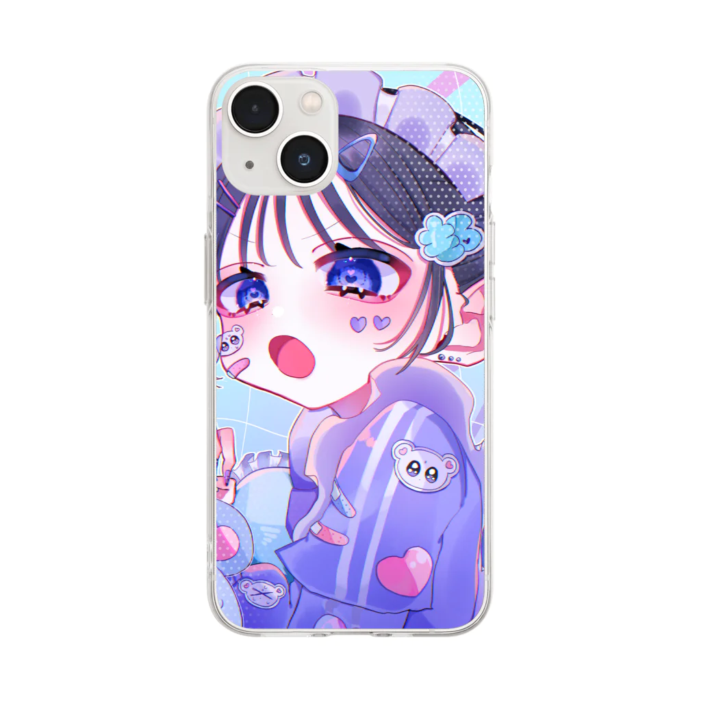 モマ@のサブカルジャージメイドもるちゃん Soft Clear Smartphone Case