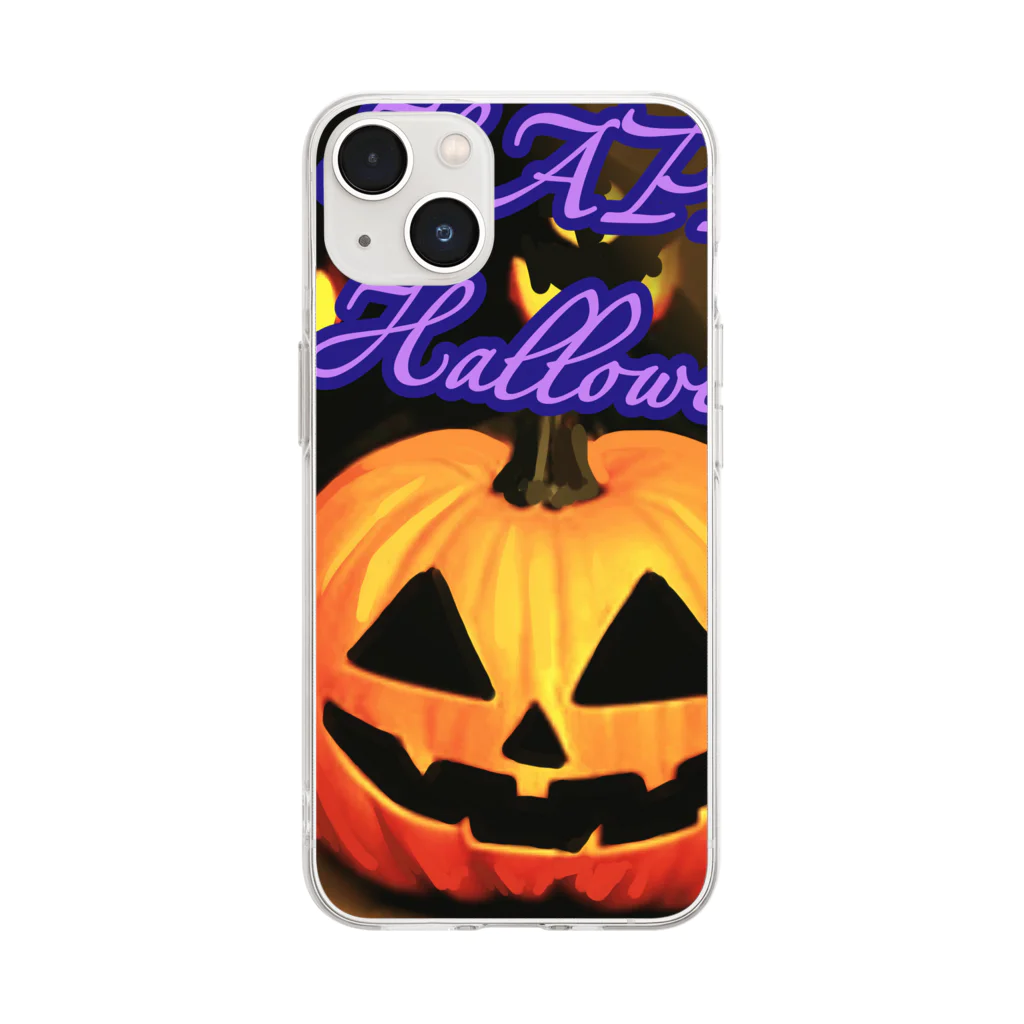 ガシャジャングルの HAPPY HALLOWEEN (ハッピー ハロウィン) Soft Clear Smartphone Case