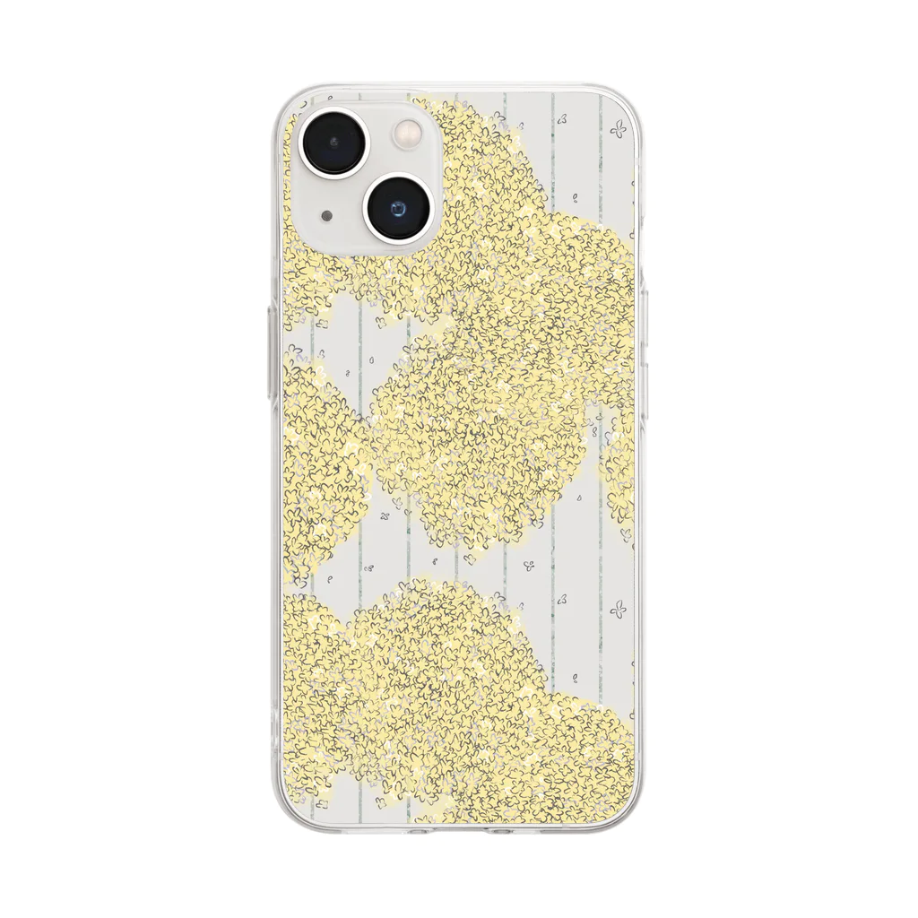 acoco模様のご近所の花 Soft Clear Smartphone Case