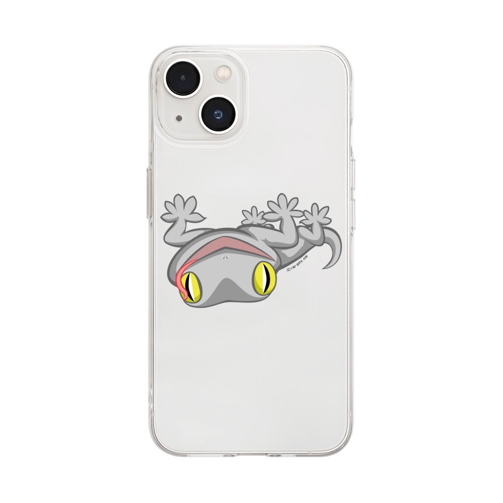 Dragon's Gateグッズのニホンヤモリ（舌出し） Soft Clear Smartphone Case