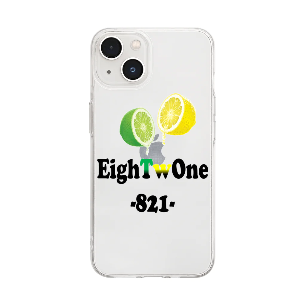 ストリートファッションはEighTwOne-821-(えいとぅーわん はちにーいち)のレモンライム Soft Clear Smartphone Case