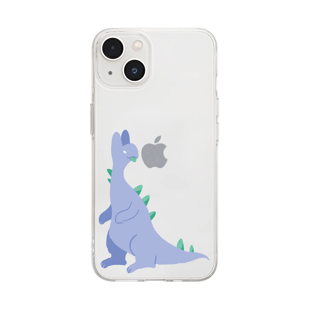 ドラゴンもどきの巣窟の舌ペロするドラゴン Soft Clear Smartphone Case