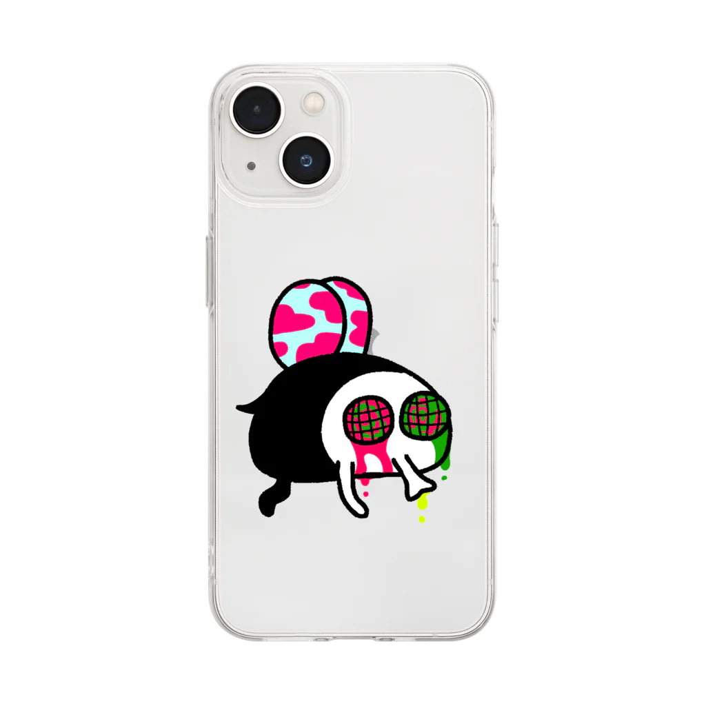 ズビのあたまのなかのキラキラハエちゃん Soft Clear Smartphone Case