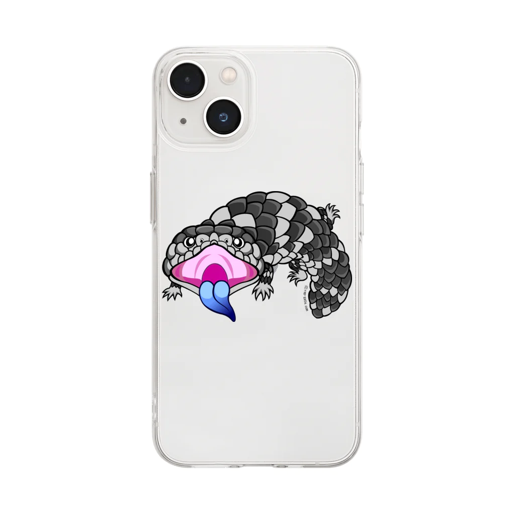 もむのふの爬虫類グッズやさんのマツカサトカゲちゃん Soft Clear Smartphone Case