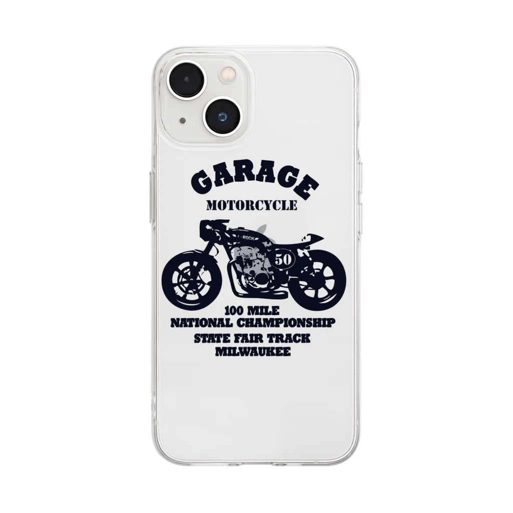 キッズモード某の武骨なバイクデザイン Soft Clear Smartphone Case