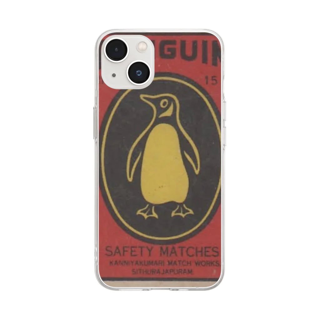 YS VINTAGE WORKSのペンギン penguin Soft Clear Smartphone Case