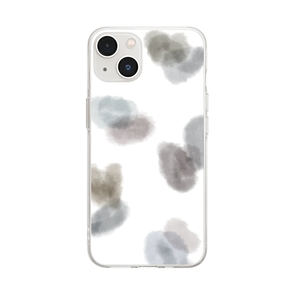 Miel（ミエル）の水彩　落書き風 Soft Clear Smartphone Case