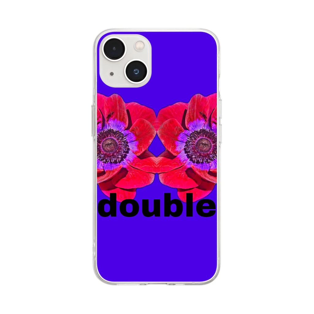 ANGA by Nuxeのdouble purple Soft Clear Smartphone Case