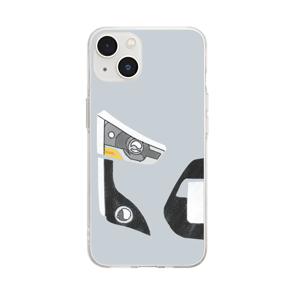 ふじのタレ目カー Soft Clear Smartphone Case