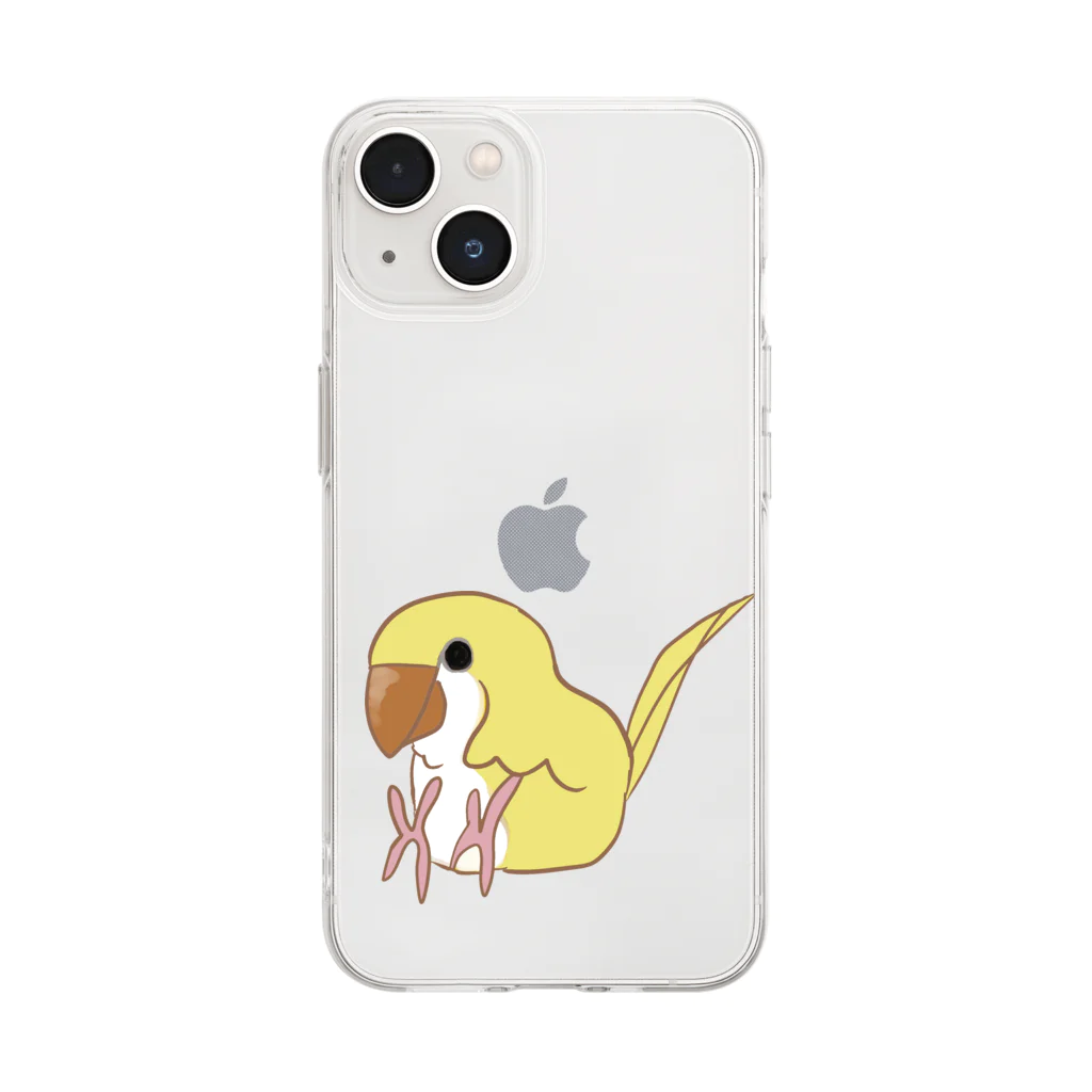 オキナちゃん家のオキナインコ ルチノー Soft Clear Smartphone Case