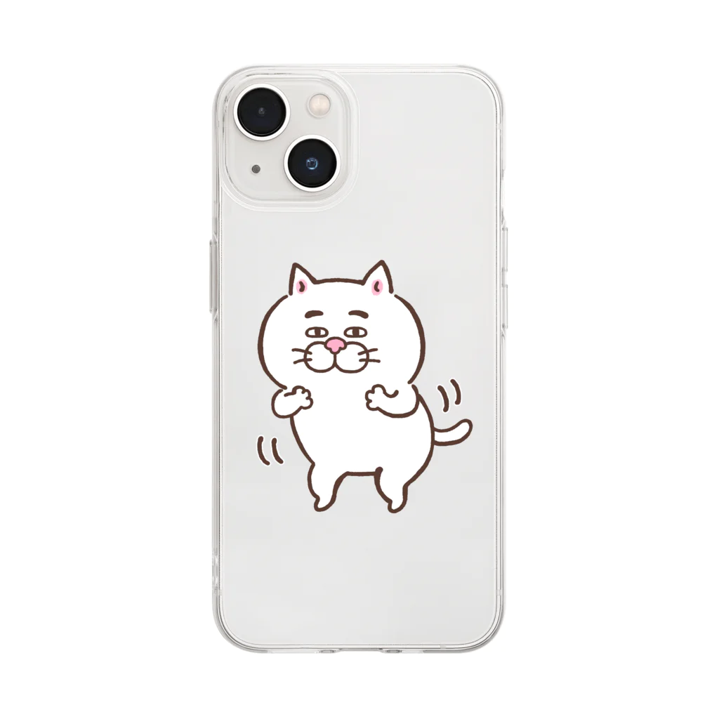 目つきの悪い猫＠いけやけいの踊るにゃんこ Soft Clear Smartphone Case