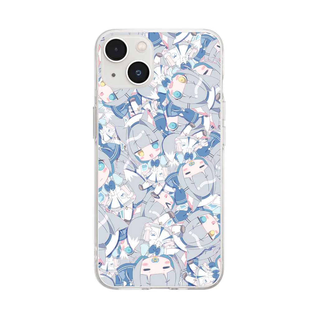 こむぎのつめつめ Soft Clear Smartphone Case