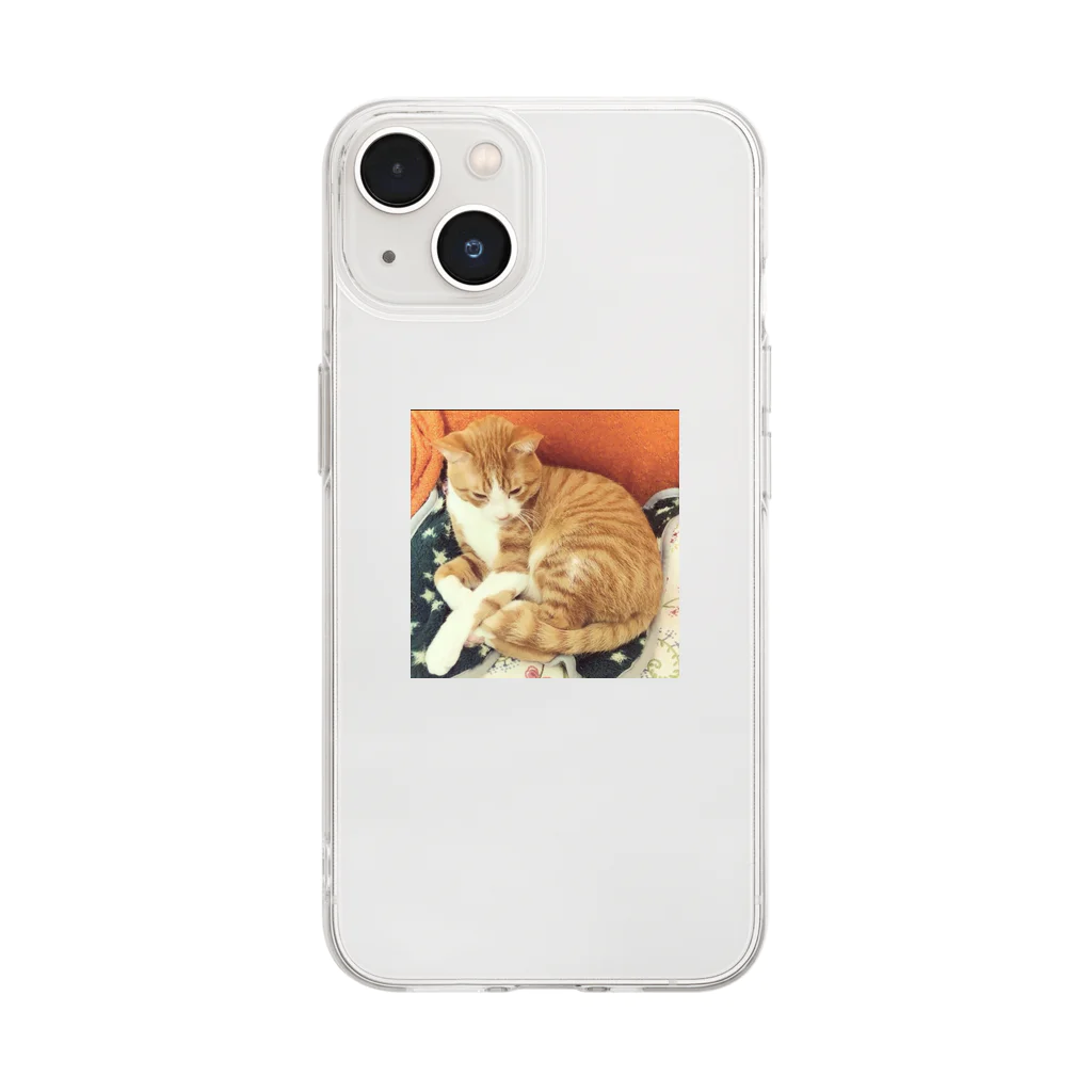 cのまるっとねこリンツ Soft Clear Smartphone Case