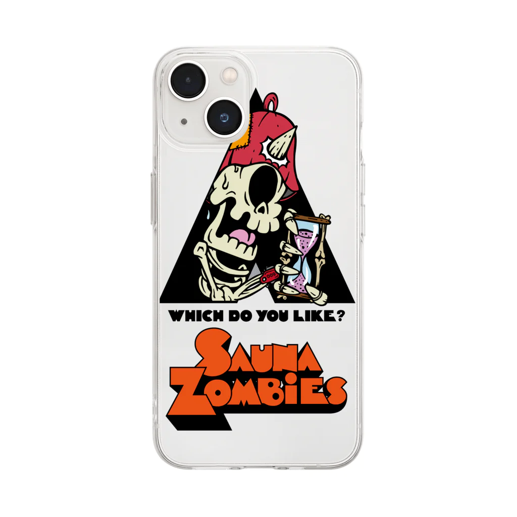 SAUNA ZOMBIESのSAUNA ZOMBIES -which do you like? SIDE:Hour Glass - ソフトクリアスマホケース