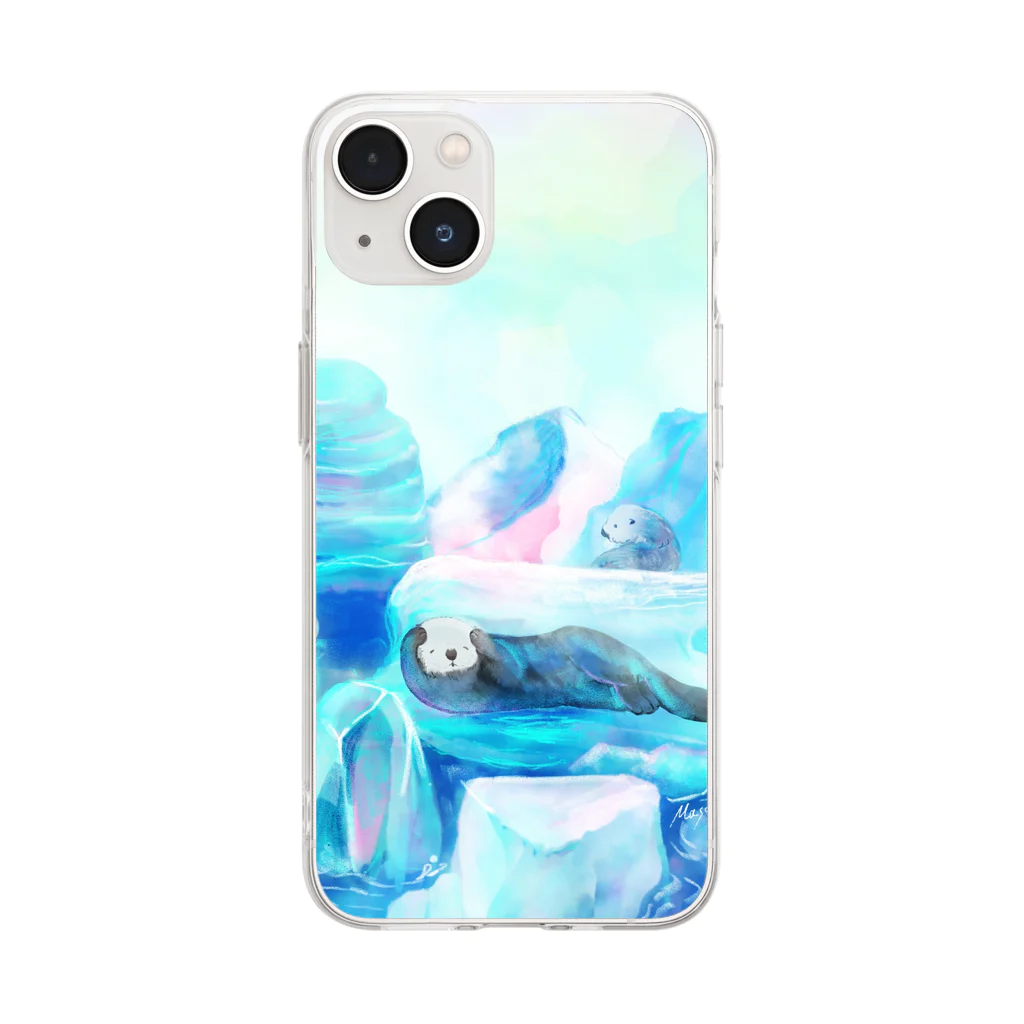 まさよ | ラッコ 好き！の氷の国のラッコちゃん Soft Clear Smartphone Case