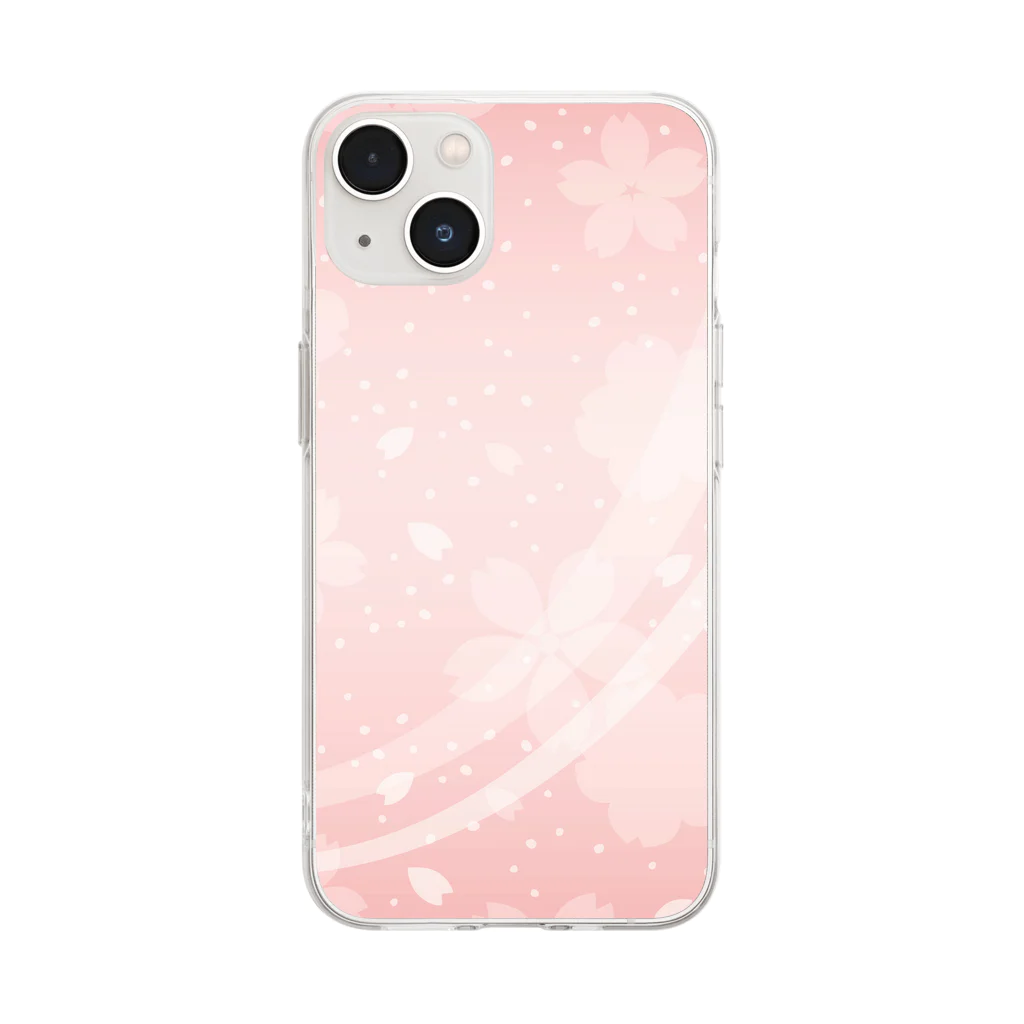 orange_honeyの桜71 Soft Clear Smartphone Case