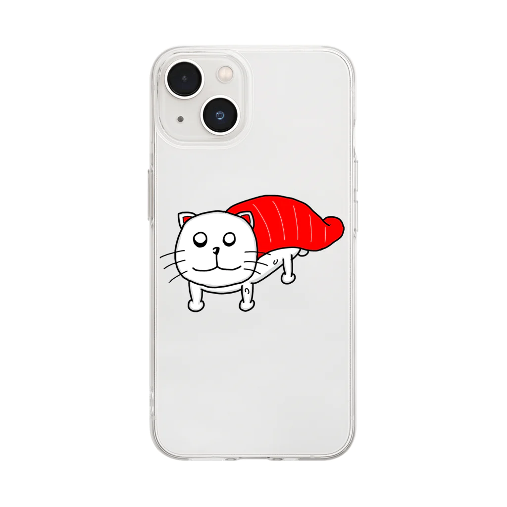 ヒロクレスのすしネコ Soft Clear Smartphone Case