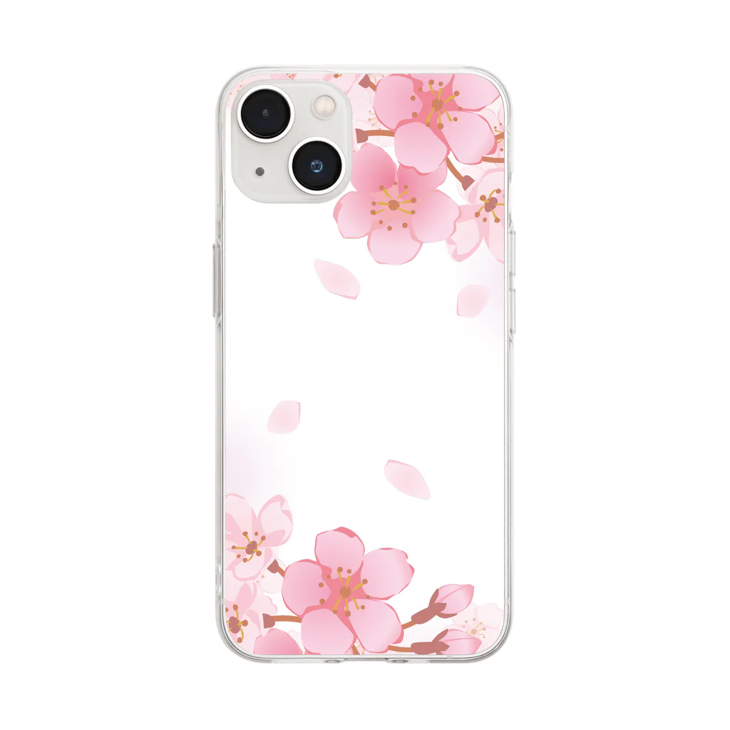 orange_honeyの桜83 Soft Clear Smartphone Case